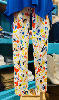 Jane Carnival Printed Pull-On Skinny Jeans