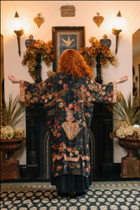 Heart of Gold Opera Duster Kimono Robe w/ Sacred Heart