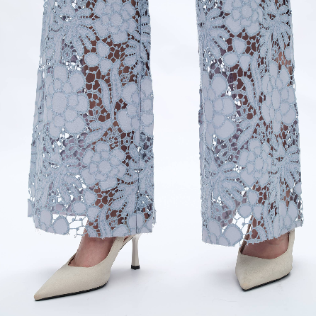 High Rise Wide Leg Embroidered Jeans