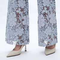 High Rise Wide Leg Embroidered Jeans