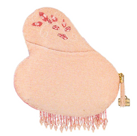A Leg to Stand On Pink Flamingo Beaded Crossbody Handbag