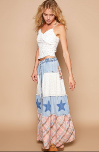 Denim Star Wide Patchwork Pants FWP170
