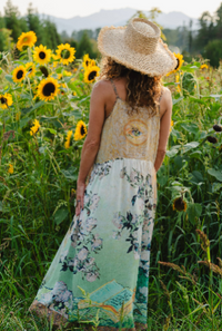I Paint My Dream Van Gogh Bohéme Long Maxi Slip Dress