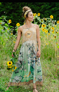 I Paint My Dream Van Gogh Bohéme Long Maxi Slip Dress