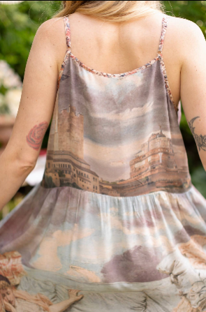 Imaginarium Bohéme Long Bamboo Slip Dress With Moon