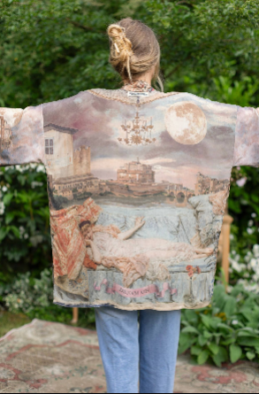 Imaginarium Bamboo Bohemian Kimono Cardigan with Belt