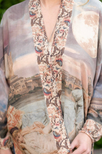 Imaginarium Bamboo Bohemian Kimono Cardigan with Belt