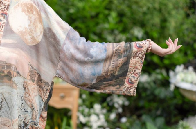 Imaginarium Bamboo Bohemian Kimono Cardigan with Belt