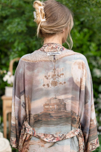 Imaginarium Bamboo Bohemian Kimono Cardigan with Belt