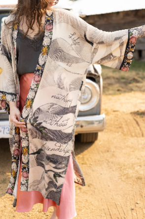 Take My Hand Bamboo Boho Kimono Duster Robe