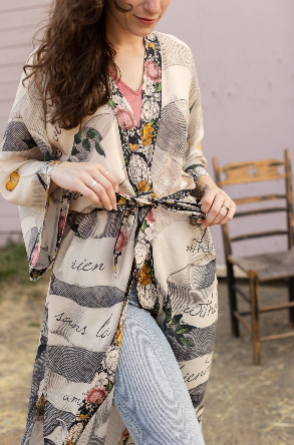 Take My Hand Bamboo Boho Kimono Duster Robe