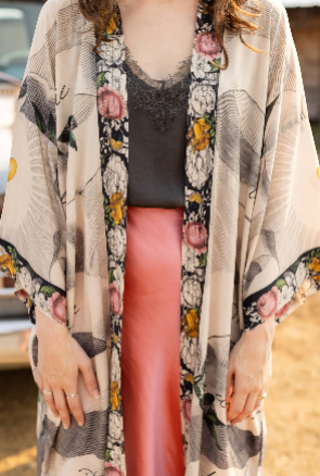 Take My Hand Bamboo Boho Kimono Duster Robe