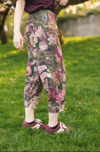 Make A Wish Linen Cropped Artist Pant w/ Wishbone, Dandelion