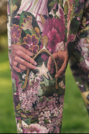 Make A Wish Linen Cropped Artist Pant w/ Wishbone, Dandelion
