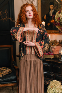 Heart of Gold Pixie Duster Crop Kimono w/ Sacred Heart