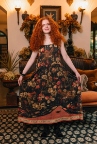 Heart of Gold Bohéme Long Maxi Slip Dress w/ Sacred Heart