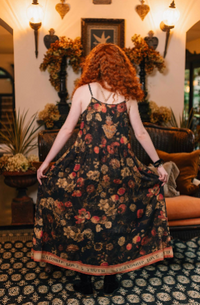 Heart of Gold Bohéme Long Maxi Slip Dress w/ Sacred Heart