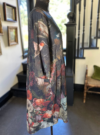 Flight of FancyArtist Tunic Dress With Pockets & Hummingbird