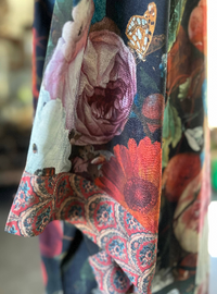 Flight of Fancy Long Duster Kimono Robe w/ Hummingbirds