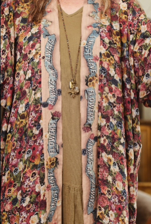 Art of Life Floral Long Duster Bamboo Kimono Robe