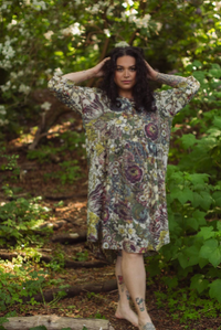 Love Grows Wild Artist Tunic Dress With Pockets & Bees
