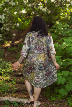 Love Grows Wild Artist Tunic Dress With Pockets & Bees
