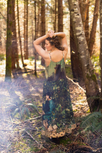 Bella Notte Bohéme Bamboo Slip Dress with Moon and Rabbit