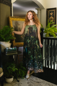 Bella Notte Bohéme Bamboo Slip Dress with Moon and Rabbit