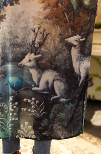 Theatre of Dreams Long Duster Bamboo Kimono Robe with Deer