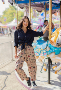 Charmed Life Boho Linen Cropped Artist Pants
