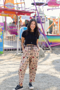 Charmed Life Boho Linen Cropped Artist Pants