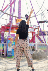 Charmed Life Boho Linen Cropped Artist Pants