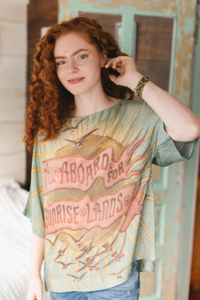 Sunrise Lands Luxe Bamboo Landscape Print Tunic Shirt