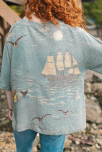 Sunrise Lands Luxe Bamboo Landscape Print Tunic Shirt