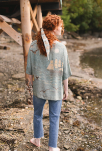 Sunrise Lands Luxe Bamboo Landscape Print Tunic Shirt