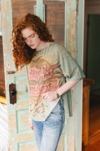 Sunrise Lands Luxe Bamboo Landscape Print Tunic Shirt