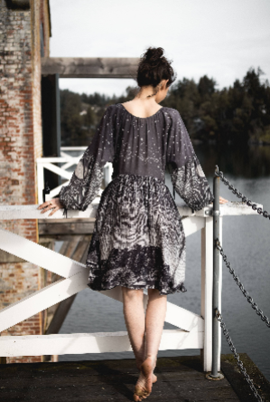 Stargazer Reversible Printed Bamboo Dress
