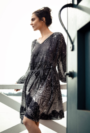 Stargazer Reversible Printed Bamboo Dress