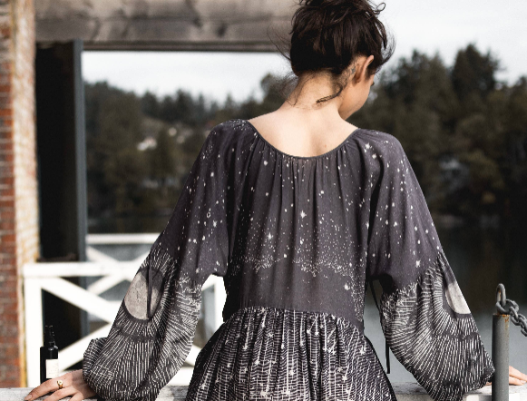 Stargazer Reversible Printed Bamboo Dress