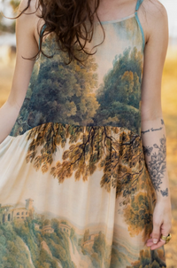 Awakening Bohéme Landscape Bamboo Slip Dress