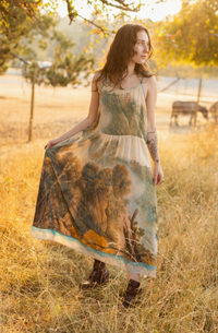Awakening Bohéme Landscape Bamboo Slip Dress