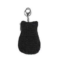 Pounce Beaded Cat Coin Purse Key Fob