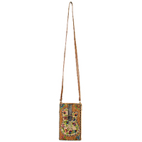 Garden Groove Ivory Guitar with Flowers Beaded Crossbody