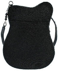 Noteworthy Guitar And Piano Keys Beaded Crossbody Handbag