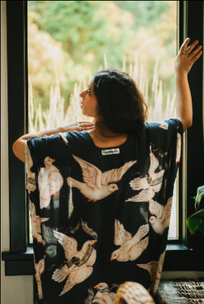 Midnight Starduster Artisan Bamboo Bohemian Kimono