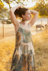 Awakening Bohéme Landscape Bamboo Slip Dress