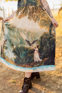 Awakening Bohéme Landscape Bamboo Slip Dress