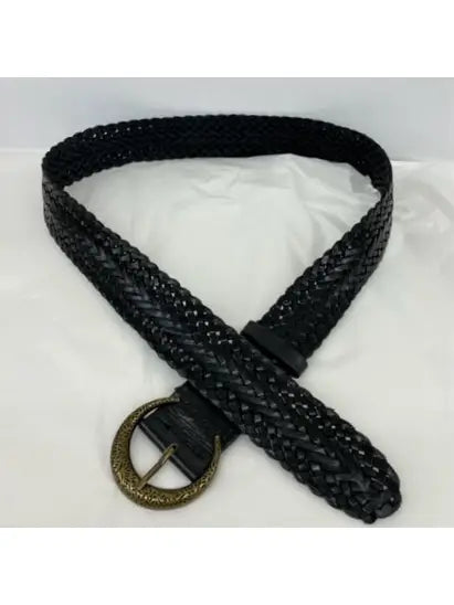 Black Leather Belt BAH02