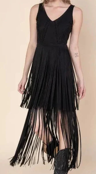 Suede Fringe Dress