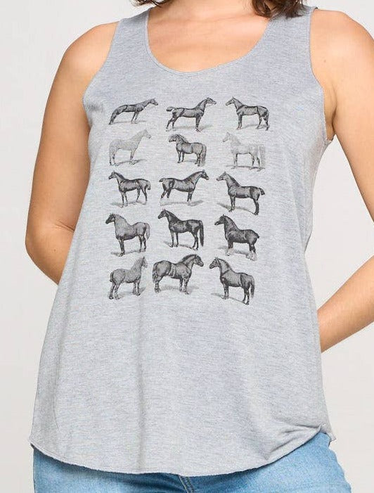 Multi Horse Classic Tank Top